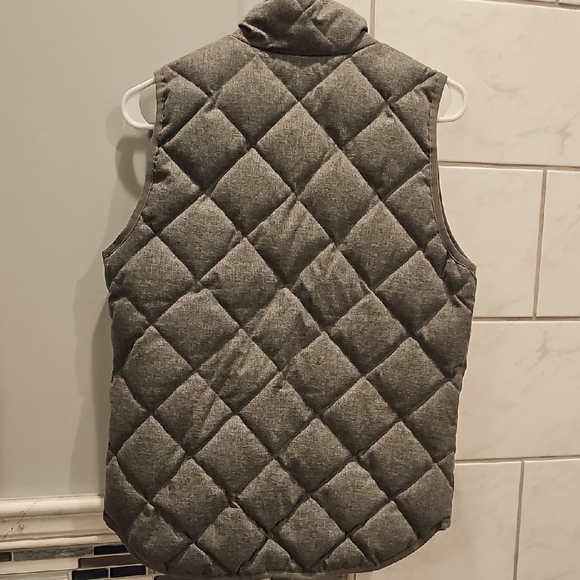 J. Crew Women's Gray Down Quilted Vest - Picture 3 of 4